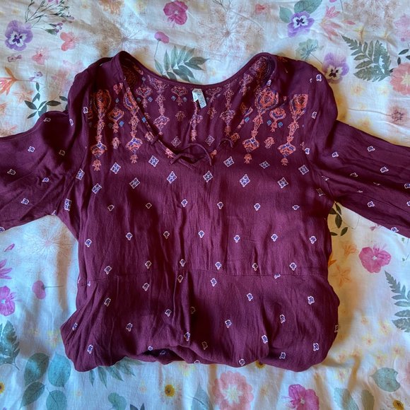 COPY - Mudd Peasant Mini Dress - Picture 2 of 4